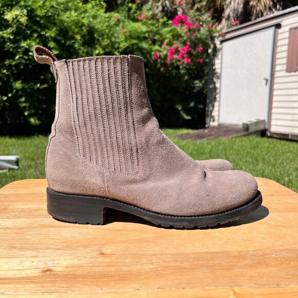 Sylven New York Gray Suede Leather Chelsea Ankle Boots Size 7.5 - Picture 3 of 9